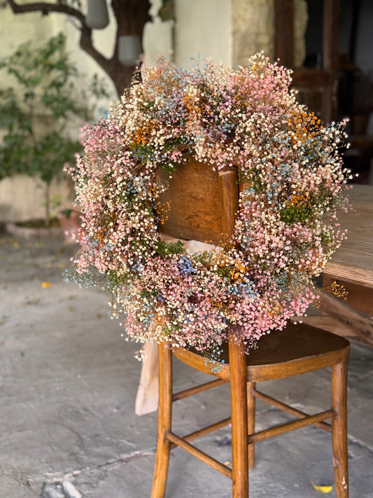 Ghirlanda  Gipsophilla Stabilizzata Millecolori